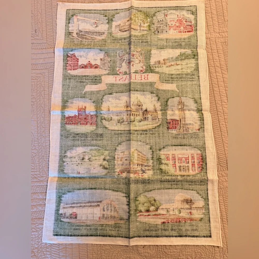 Vintage Ireland Fermanagh Lakeland and Belfast Decorative Tea Towels NWOT